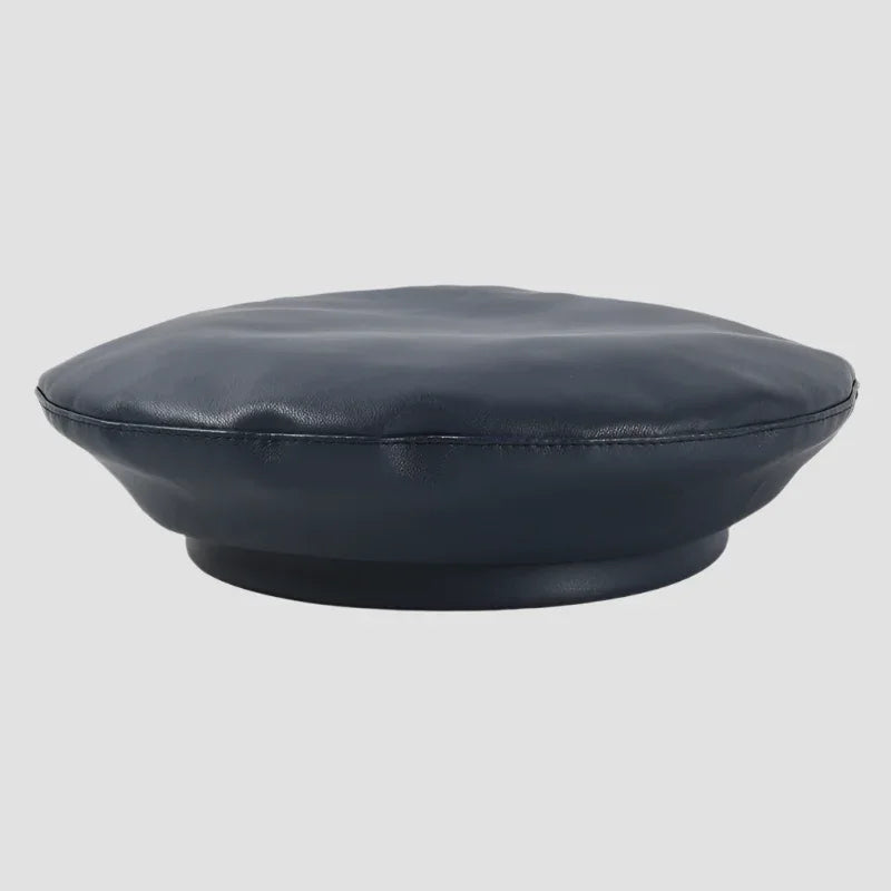 Navy blue beret.