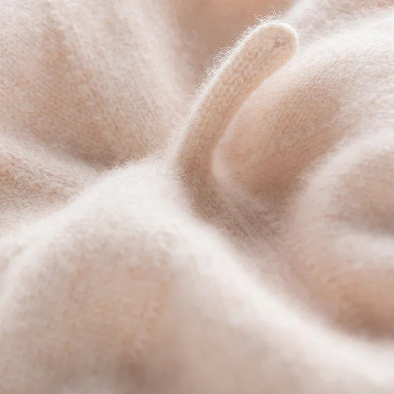 Soft, fuzzy, light-colored fabric.