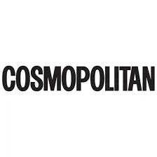 Black 'Cosmopolitan' text on a white background