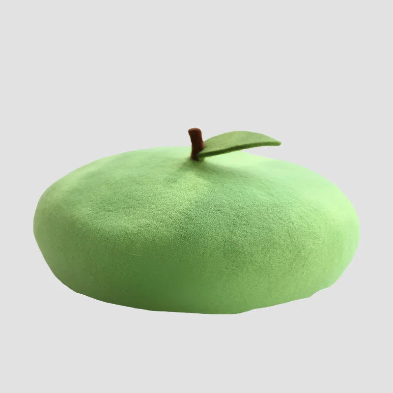 Green apple beret.