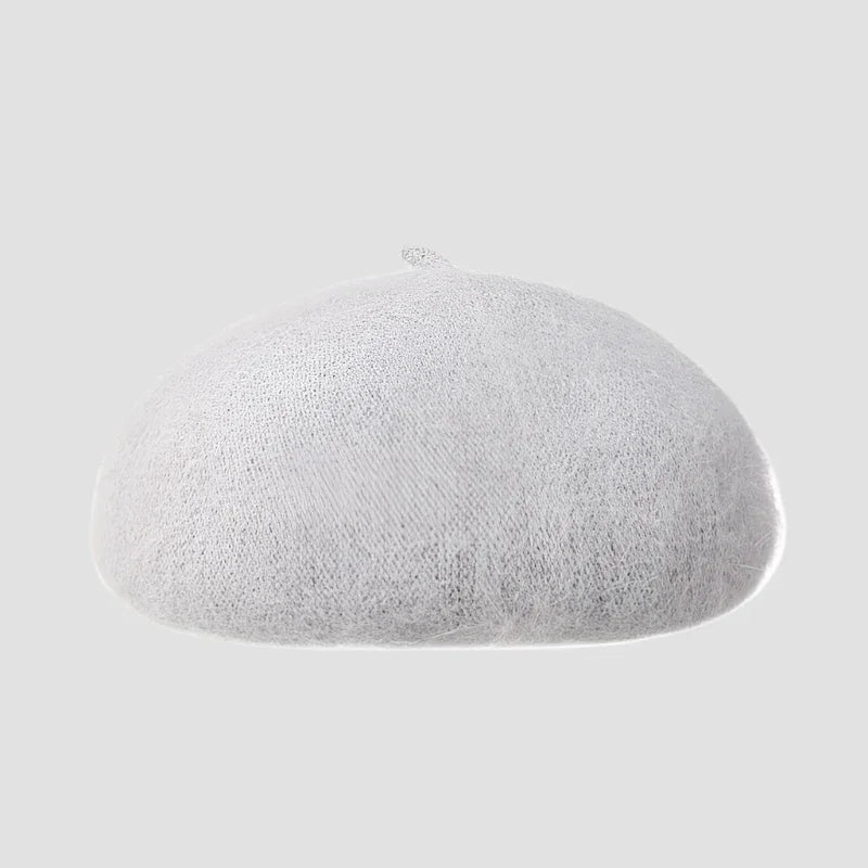 White wool beret.