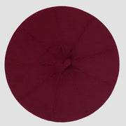 Maroon beret.