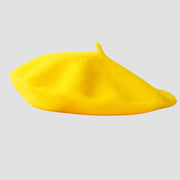 Bright yellow beret.