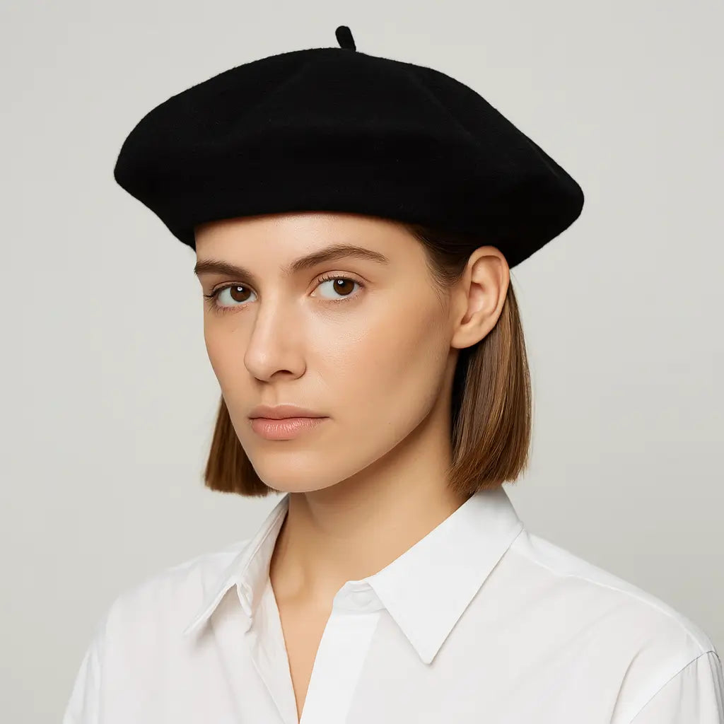 Black French Beret
