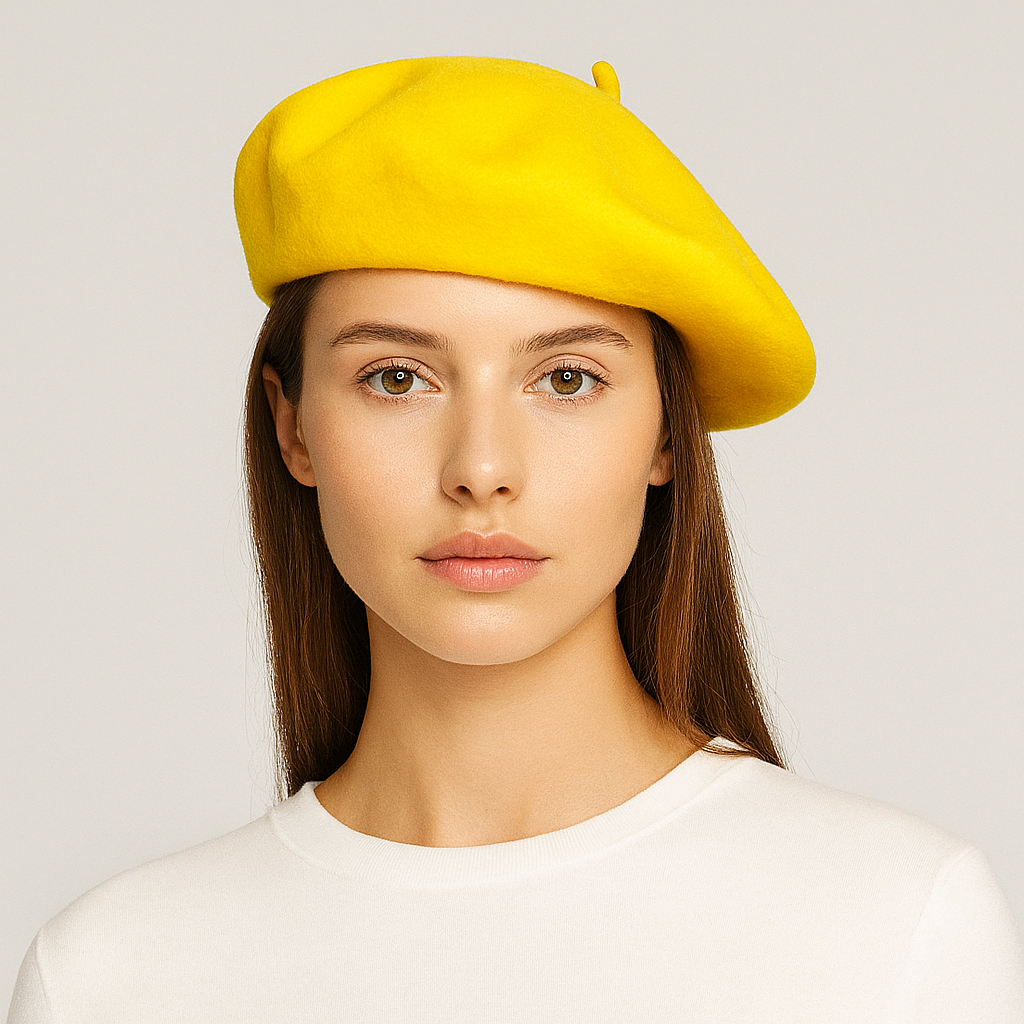 Yellow French Beret