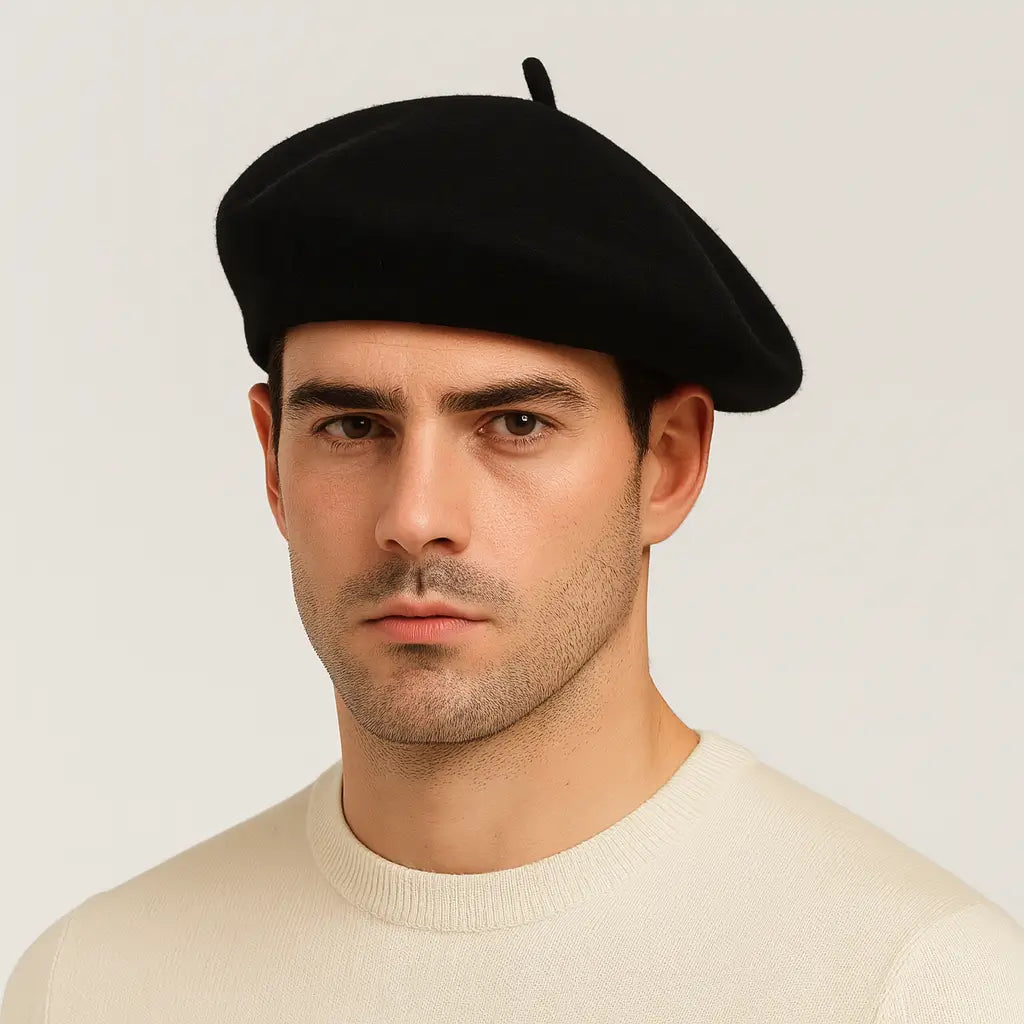 Black French Beret