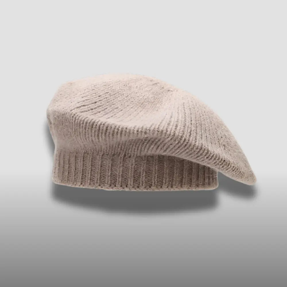 Beige wool French style beret hat – cozy unisex accessory for casual and elegant outfits