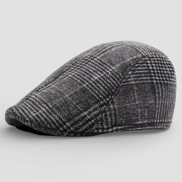 帽子 BERET / OMBRE CHECK / GRAY & BLACK CPH Herringbone Beret Cap | French Beret®