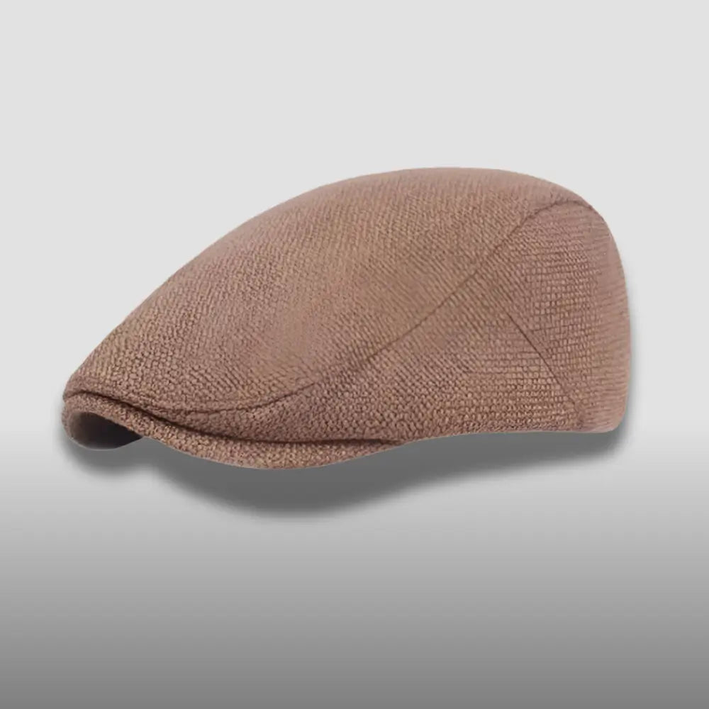 Brown flat cap ivy hat for men – classic vintage style accessory for casual and formal outfits.