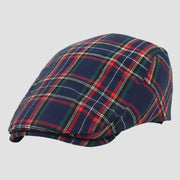 Plaid flat cap.