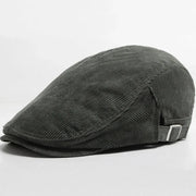 Corduroy flat cap.
