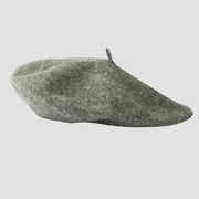 Gray wool beret.