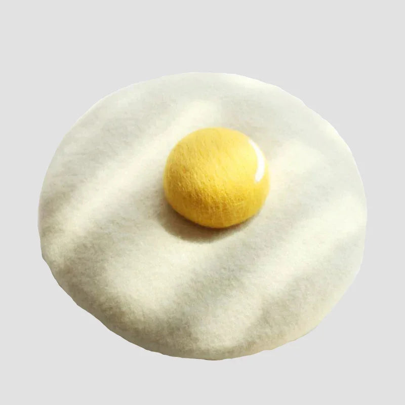 Felted fried egg.