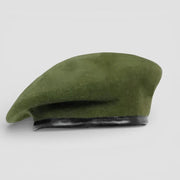 Olive green suede Green Beret Army Ranger with black leather trim