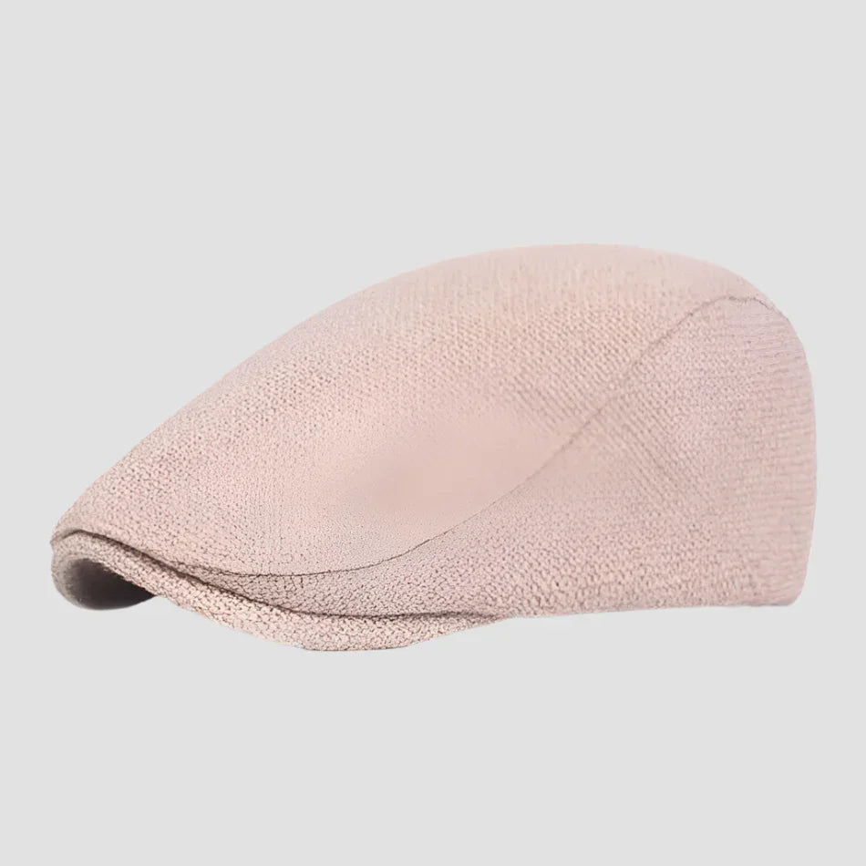 Light pink flat cap.