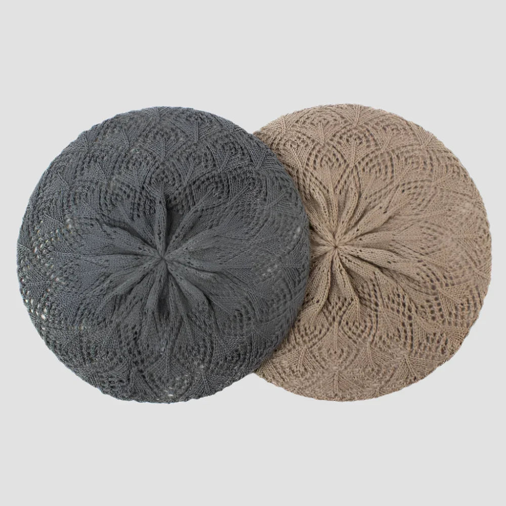 Two knitted berets.