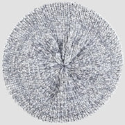 Soft light gray Knitted Beret Hat with textured circular pattern