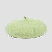 Light green wool beret.