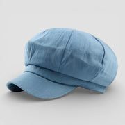 Light blue textured Newsboy Beret Cap with structured crown and short brim