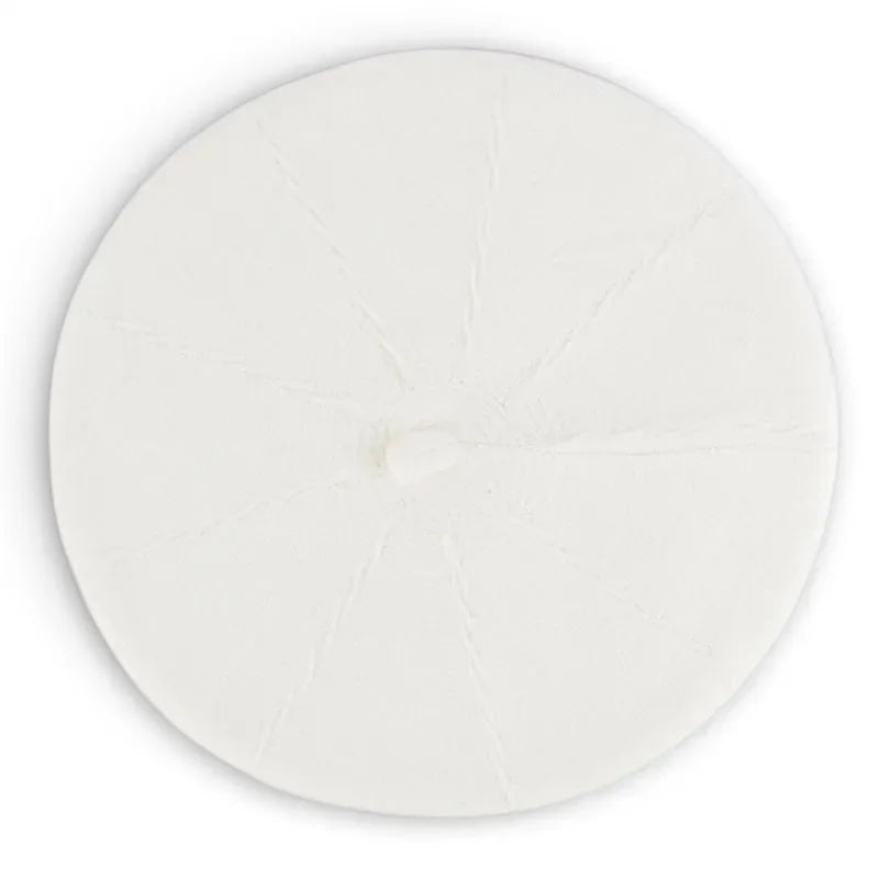 White sand dollar with radial ridges on Original French Beret