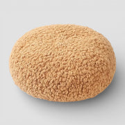 Paloma Wool beige plush round beret with soft textured surface