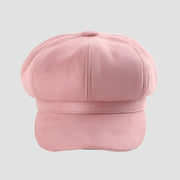 Pink baker boy hat.