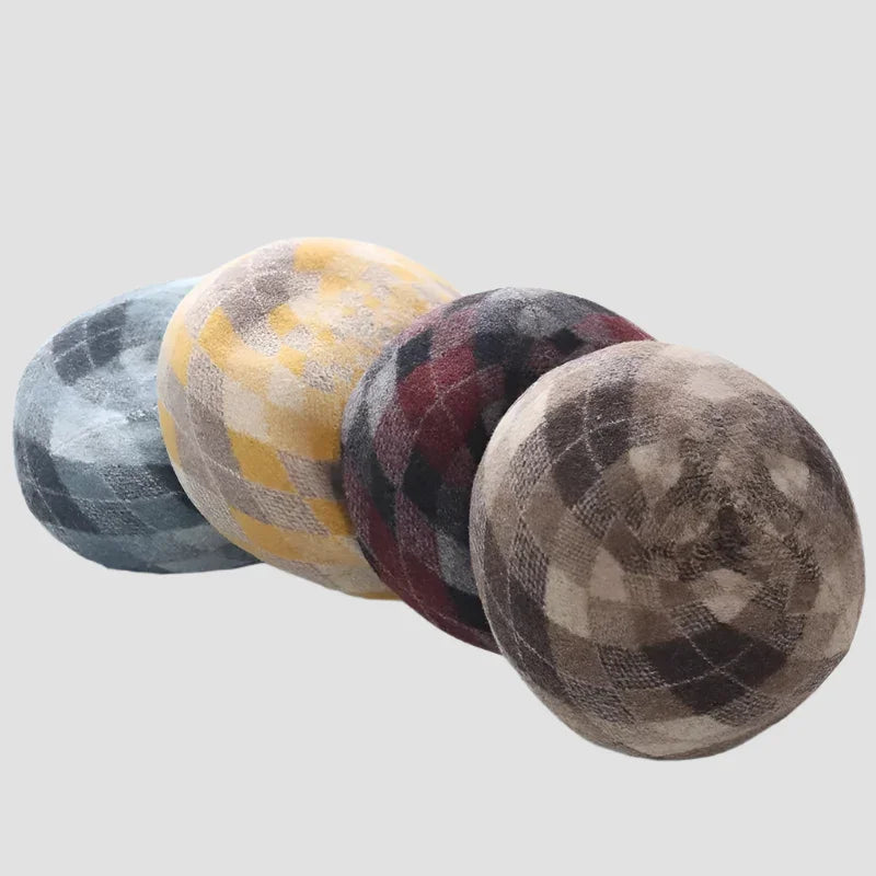 Four plaid berets.