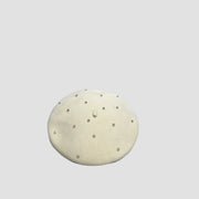 Ivory beret with rhinestones.