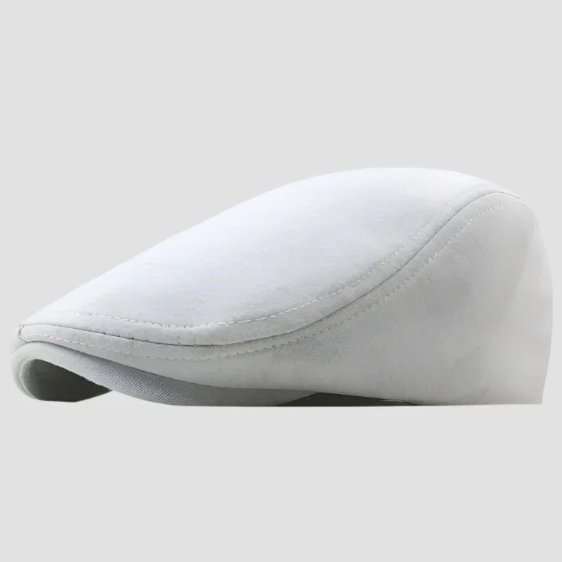 White flat cap.