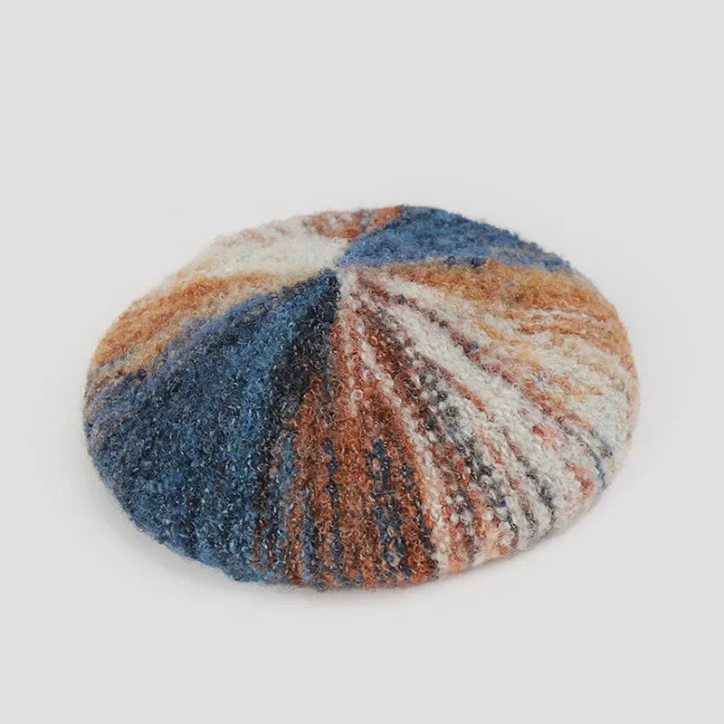 Colorful wool beret.